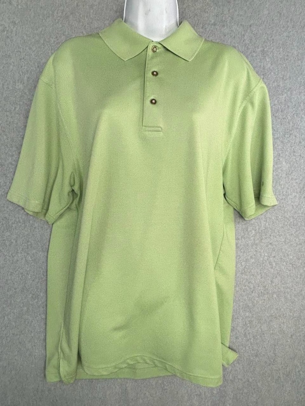Grand Slam Golf Polo Shirt Mens XL Sage Green Short Sleeve Textured